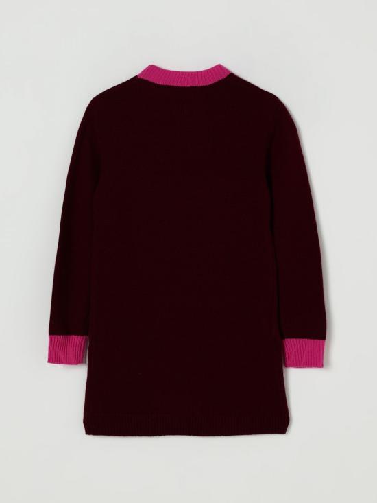 25FW [키즈] 마르니 원피스 M01619M00ML 0M434 Burgundy - MARNI