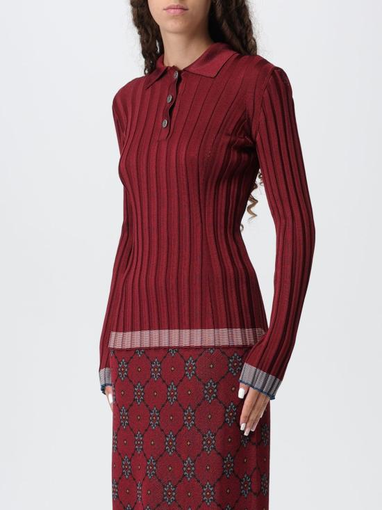 25FW 에트로 폴로 티셔츠 WRKN0003AV707 F0130 Red - ETRO