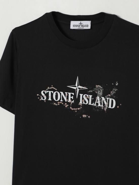 25FW [키즈] 스톤 아일랜드 티셔츠 2100010S0259 V0029 Black - STONE ISLAND