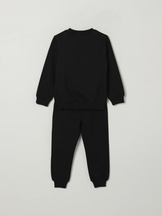 25FW [키즈] 모스키노 캐주얼 세트 HUK04ELDA21 60100 Black - MOSCHINO
