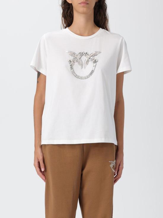 25FW 핑코 반팔 티셔츠 100535A2RN Z05 White