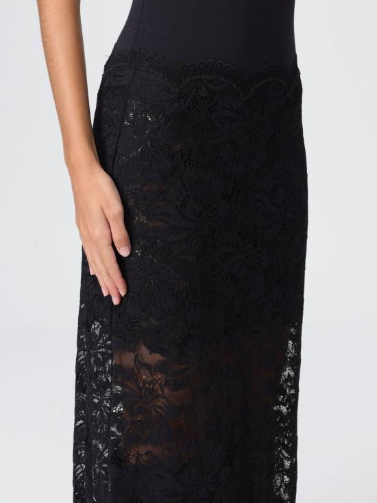 25FW 파코라반 미디 스커트 24AJJU598PA0170 P001 Black - PACO RABANNE