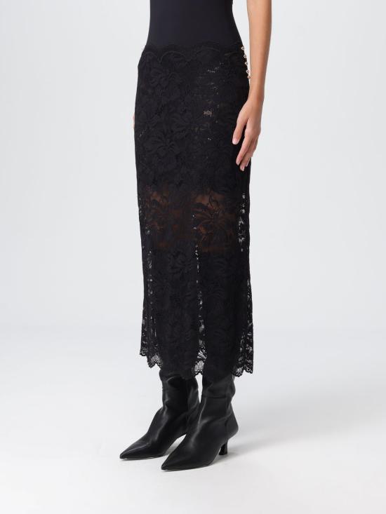 25FW 파코라반 미디 스커트 24AJJU598PA0170 P001 Black - PACO RABANNE