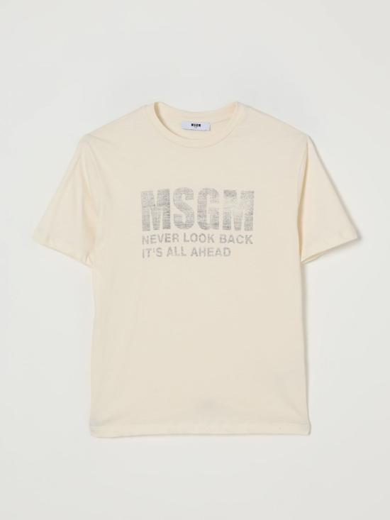 25FW [키즈] 엠에스지엠 티셔츠 F5MSJUTH087 013 Cream