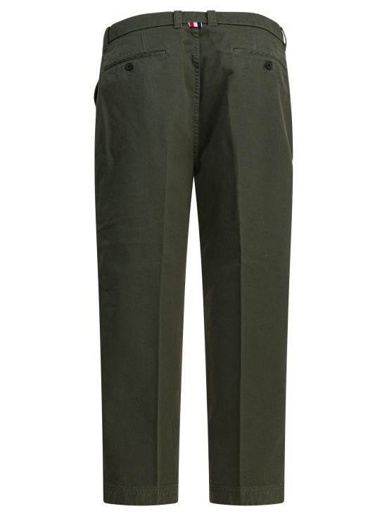 25FW 톰브라운 코튼 트윌 유틸리티 치노 팬츠 MTU335WF0576350 Green - THOM BROWNE