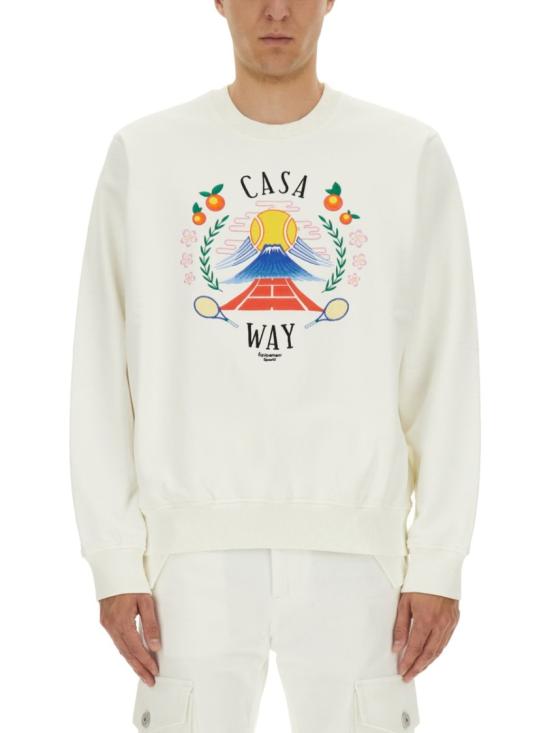 25FW 카사블랑카 긴팔 티셔츠 MPF25 JTP 293 03CASAWAYMOUNTAIN Neutrals