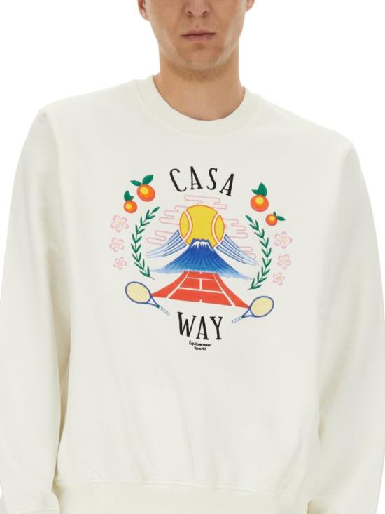 25FW 카사블랑카 긴팔 티셔츠 MPF25 JTP 293 03CASAWAYMOUNTAIN Neutrals - CASABLANCA