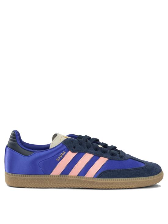 25FW 아디다스 삼바 OG 새틴 스웨이드 스니커즈 JS1317LUCBLU NINDIG GUM3 Blue