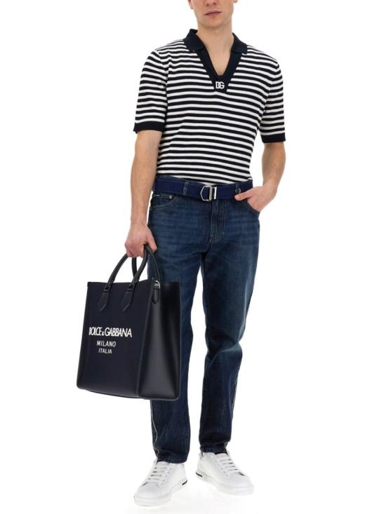  돌체앤가바나 가죽 벨트 BC4851 AQ0488D600 Blue - DOLCE & GABBANA