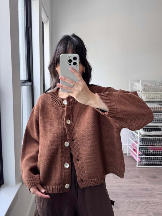  Nikki Chasin 가디건 니키 체이신 실로 코튼 카디건 모카