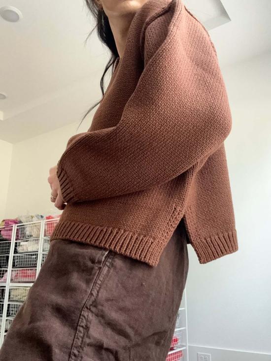  니키 체이슨 가디건 니키 체이신 실로 코튼 카디건 모카 - NIKKI CHASIN