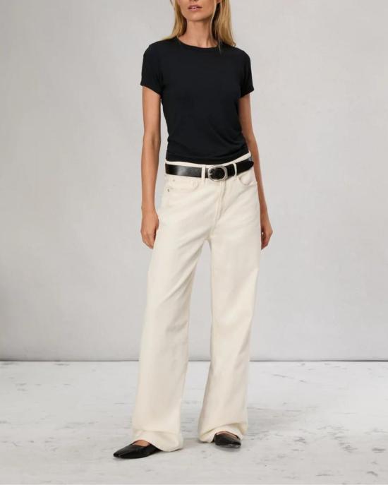  랙앤본 반팔 티셔츠 Rag & Bone Luca Jersey Baby Tee 블랙 - RAG & BONE