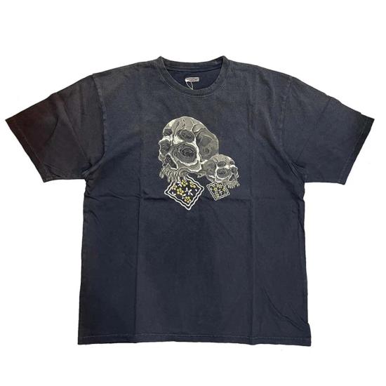  캐피탈 반팔 티셔츠 카피탈 20/ 저지 크루 티셔츠 (페키쉬 레인 스컬) 티셔츠