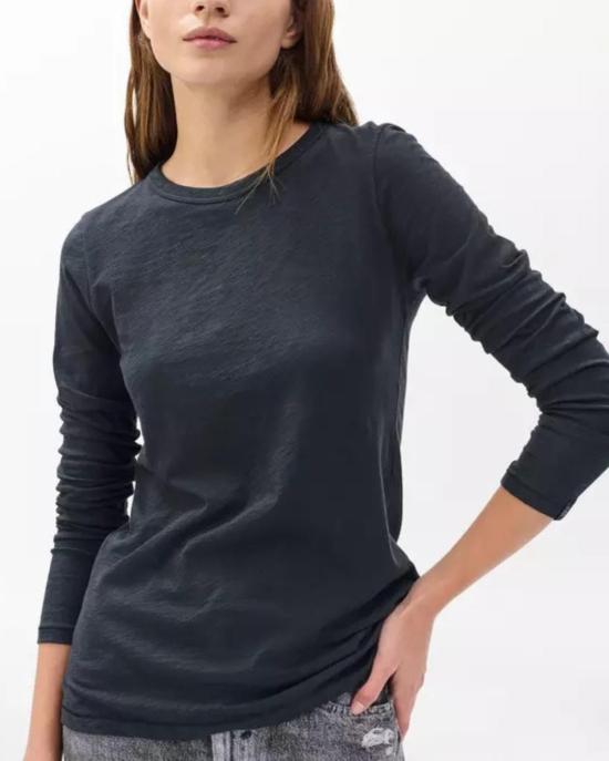  랙앤본 긴팔 티셔츠 래그앤본 더 슬럽 롱슬리브 티셔츠 블랙 - RAG & BONE