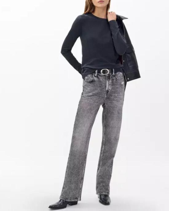  랙앤본 긴팔 티셔츠 래그앤본 더 슬럽 롱슬리브 티셔츠 블랙 - RAG & BONE