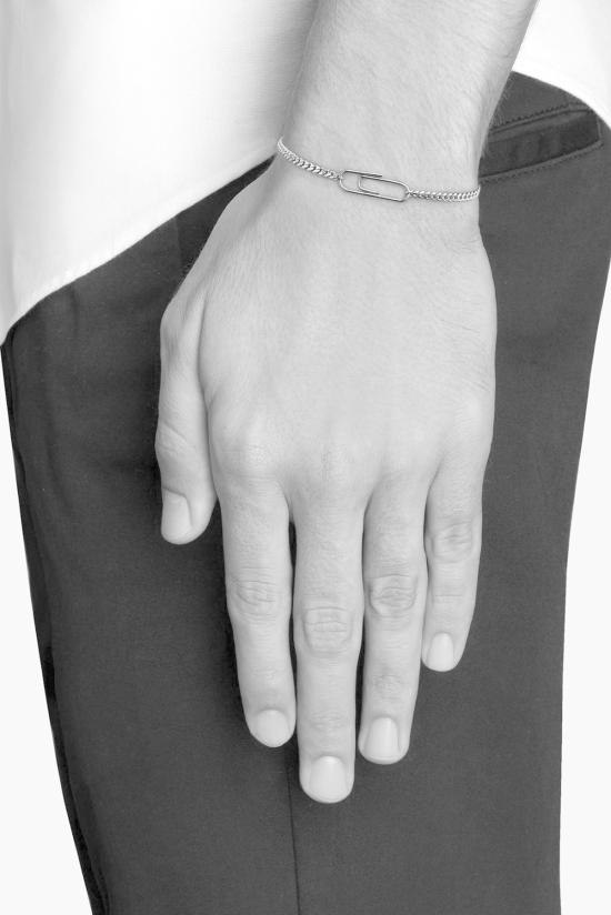  미안사이 브레이슬릿 스털링 실버 쿠바 링크 페이퍼 클립 팔찌