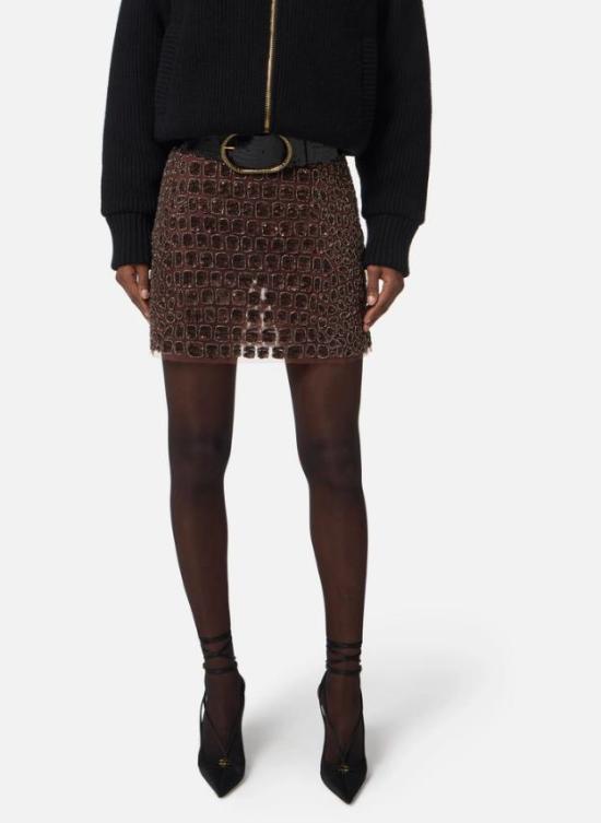 25FW 엘리자베타프랜치 숏 스커트 GO13957E2EA3 Coffee Brown - ELISABETTA FRANCHI