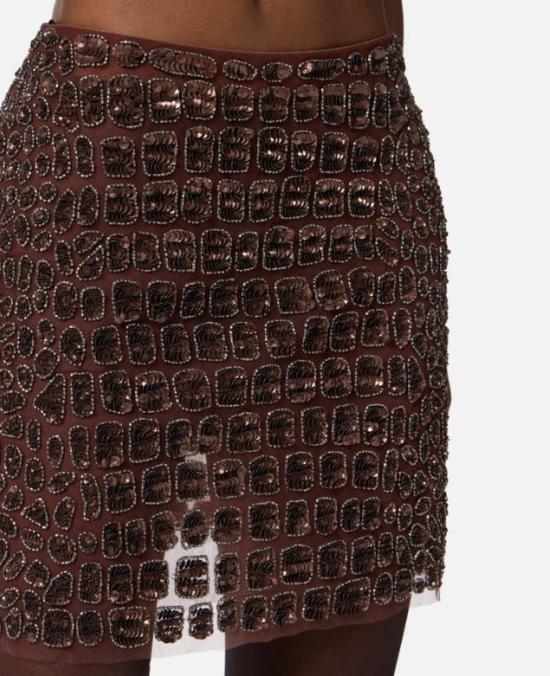 25FW 엘리자베타프랜치 숏 스커트 GO13957E2EA3 Coffee Brown - ELISABETTA FRANCHI