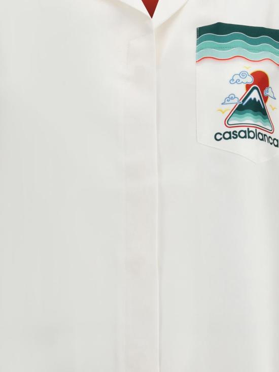 25FW 카사블랑카 셔츠 WPF25SH20005 MONTAGNEON WHITE - CASABLANCA