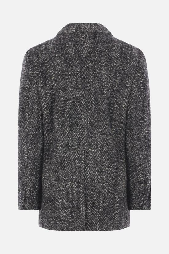 25FW 이자벨마랑 버클 디테일 버튼 트위드 자켓  MA0474FAC4D01IBKEC BLACK ECRU - ISABEL MARANT