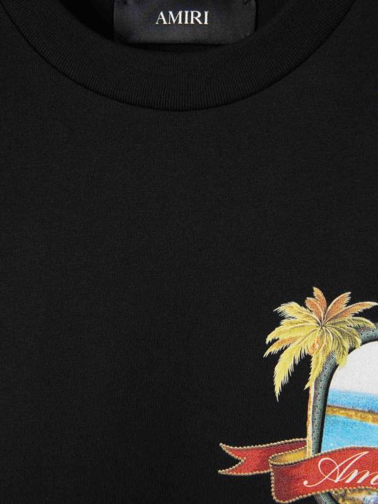 25FW 아미리 반팔 티셔츠 AMJYTE1217 001BLACK STRAIGHT JEANS - AMIRI