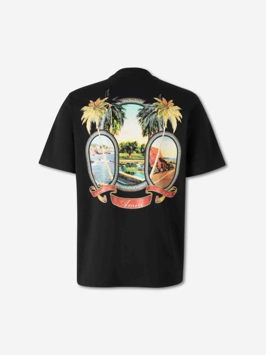 25FW 아미리 반팔 티셔츠 AMJYTE1217 001BLACK STRAIGHT JEANS - AMIRI