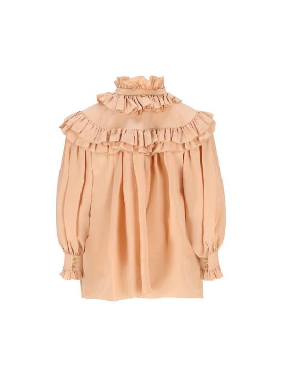 25FW 끌로에 블라우스 CH25WHT14005285 AI25 SAND BROWN - CHLOE