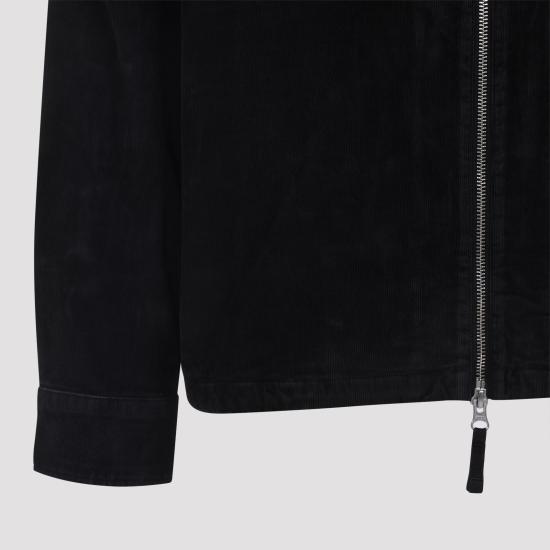 25FW 씨피 컴퍼니 렌즈 와펜 코드로이 집업 오버셔츠  19CMOS097A 006410O 999 BLACK - C.P. COMPANY