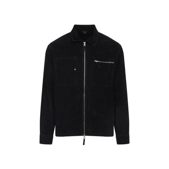 25FW 씨피 컴퍼니 렌즈 와펜 코드로이 집업 오버셔츠  19CMOS097A 006410O 999 BLACK