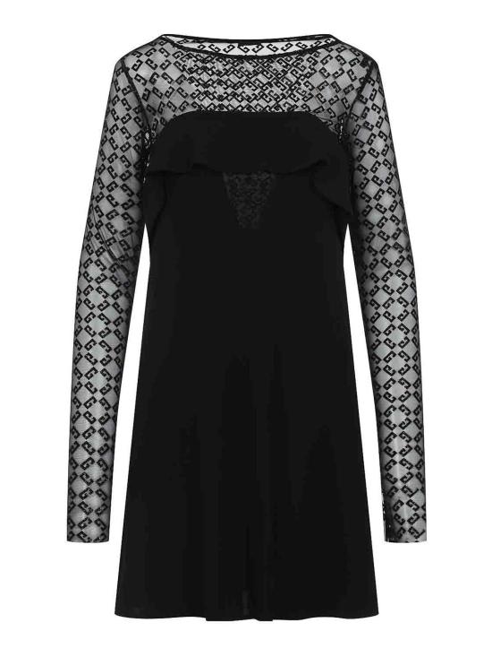  지방시 미디 원피스 BW22AC20H0008 Black