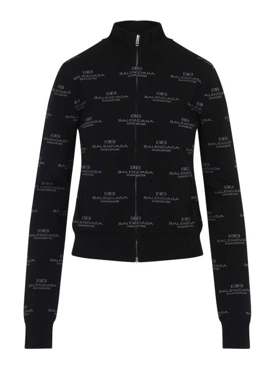 25SS 발렌시아가 로고 터틀넥 스웨터 가디건 812596T17241269 Black