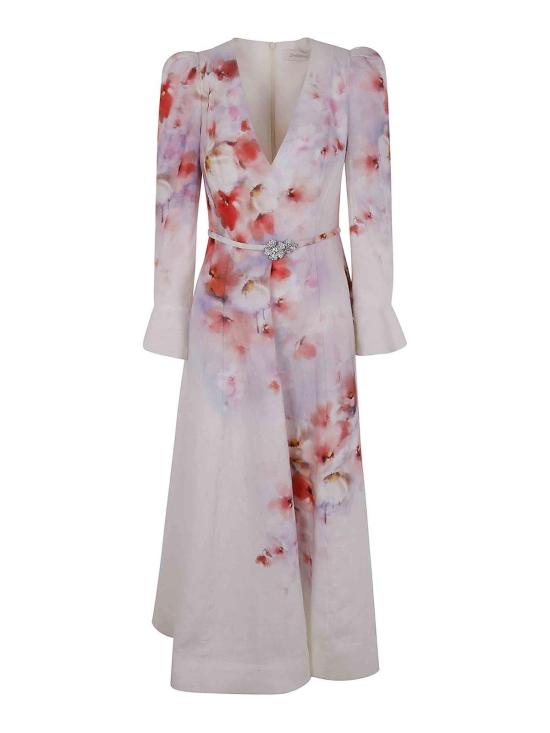 26SS 짐머만 롱 원피스 2344DR251SCAFLO Red