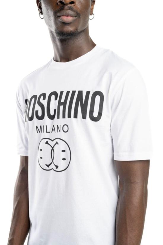  모스키노 반팔 티셔츠 J0725 20411001 White - MOSCHINO