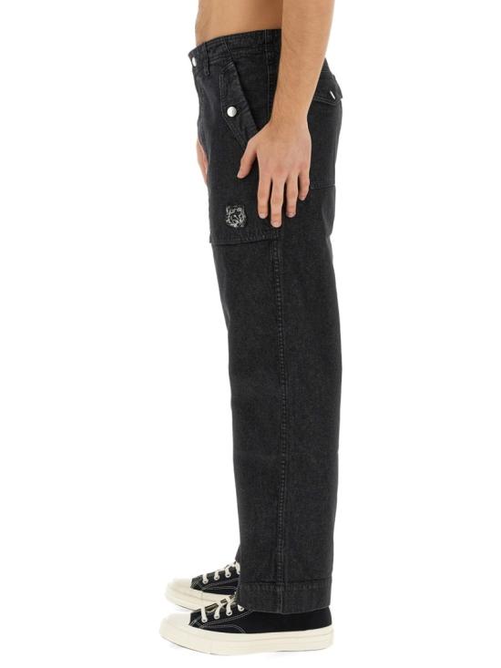  메종키츠네 데님 팬츠 LM01113WW0081 WASHED BLACK Black - MAISON KITSUNE