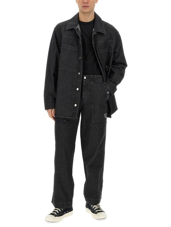  메종키츠네 데님 팬츠 LM01113WW0081 WASHED BLACK Black - MAISON KITSUNE