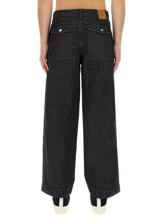  메종키츠네 데님 팬츠 LM01113WW0081 WASHED BLACK Black - MAISON KITSUNE