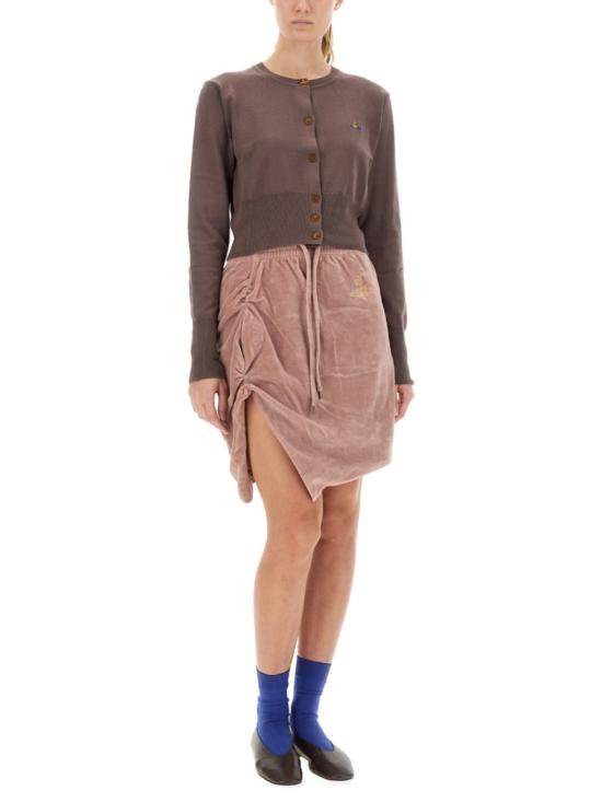 25FW 비비안웨스트우드 베아 크롭드 가디건 1803002U Y001VD408 Brown - VIVIENNE WESTWOOD