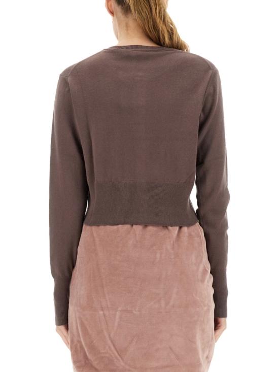 25FW 비비안웨스트우드 베아 크롭드 가디건 1803002U Y001VD408 Brown - VIVIENNE WESTWOOD