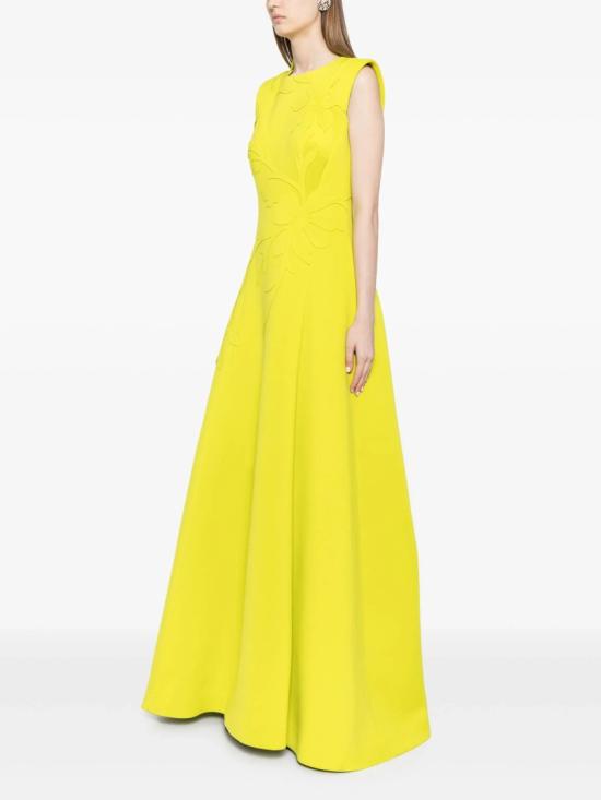  사이드 코베이시 롱 원피스 꽃 자수 네오프렌 드레스 - SAIID KOBEISY