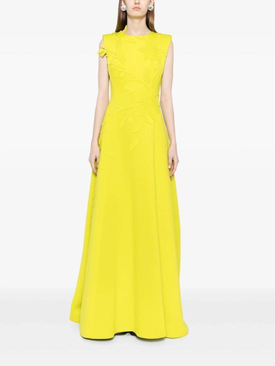  사이드 코베이시 롱 원피스 꽃 자수 네오프렌 드레스 - SAIID KOBEISY