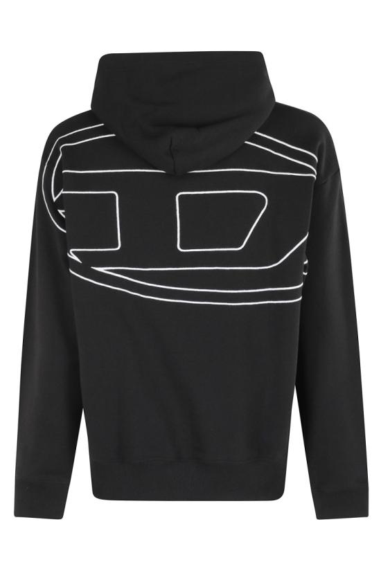 25FW 디젤 후드 티셔츠 A11304 0GYCJ 097 Black - DIESEL