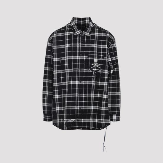 25FW 마스터마인드 긴팔 셔츠 MW25S15SH007 026 BLACK PLAID
