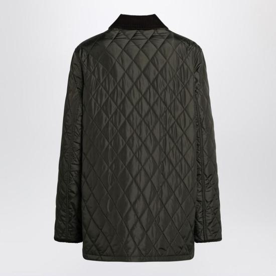 25FW 버버리 퀼팅 나일론 반 자켓  8113591166468 R BURBE C2491 GREEN - BURBERRY