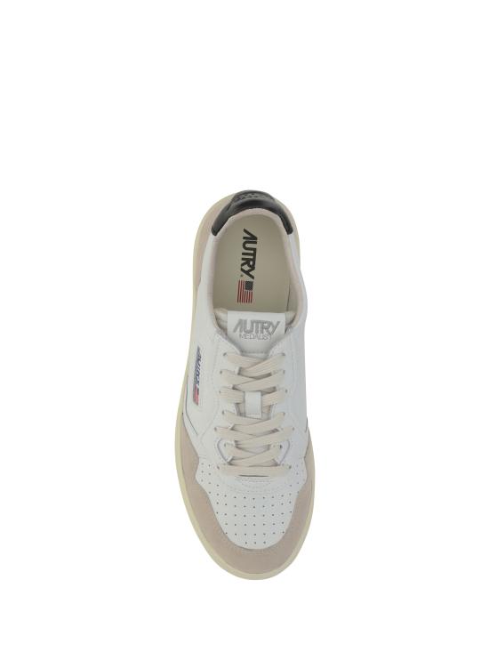 26SS 오트리 메달리스트 로우 스니커즈 AULMLS21 WHTBLK WHITE - AUTRY