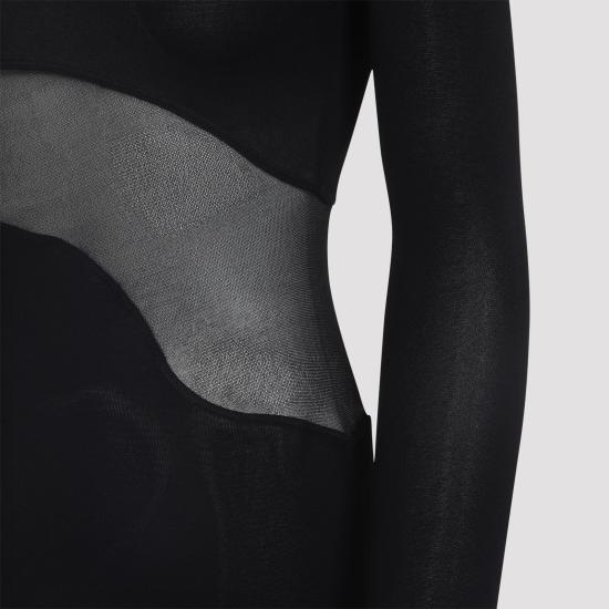 25FW 알라이아 롱 원피스 AA9R2801K061B 995 NOIR ALAIA - ALAIA