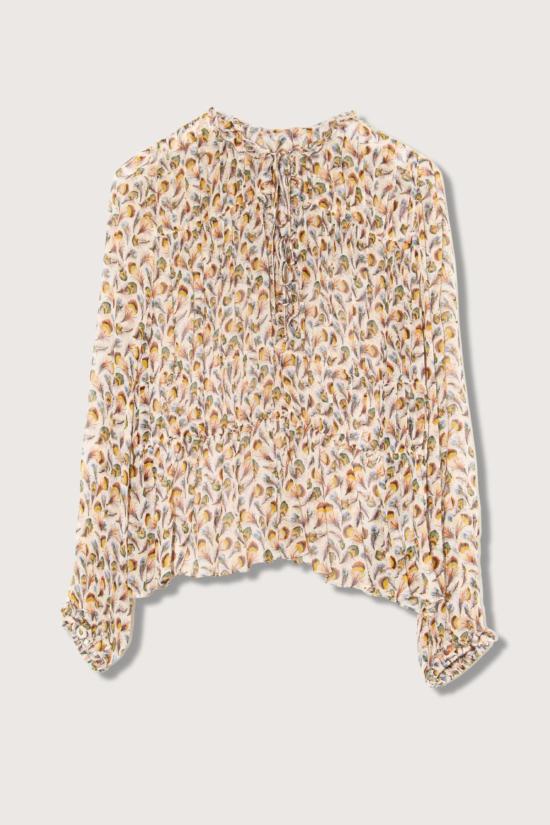  울라 존슨 블라우스 로비 실크  스완