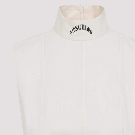 25FW 모스키노 숏 원피스 252D0436 5436 1002 FANTASIA BIANCO - MOSCHINO