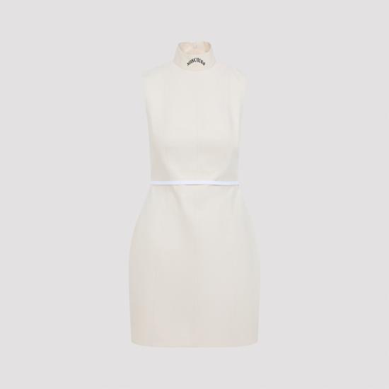 25FW 모스키노 숏 원피스 252D0436 5436 1002 FANTASIA BIANCO - MOSCHINO