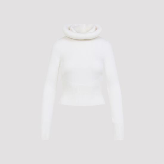 25FW 알라이아 스웨터 AA9G0071K133B 000 BLANC - ALAIA