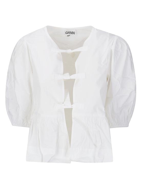 25FW 가니 블라우스 F7364 151 BRIGHT WHITE